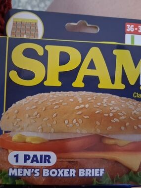 SPAM Men's Boxer Brief - Yellow & Blue Packaging